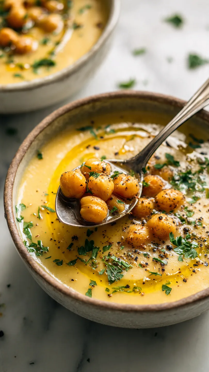 Garlic Chickpea Soup