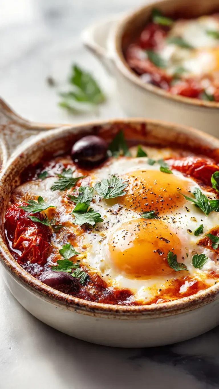 Mediterranean Baked Feta Eggs