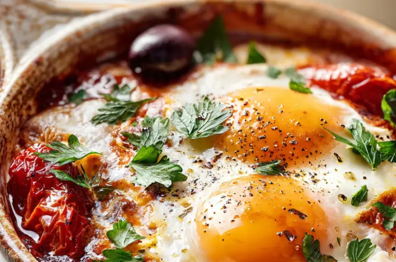 Mediterranean Baked Feta Eggs