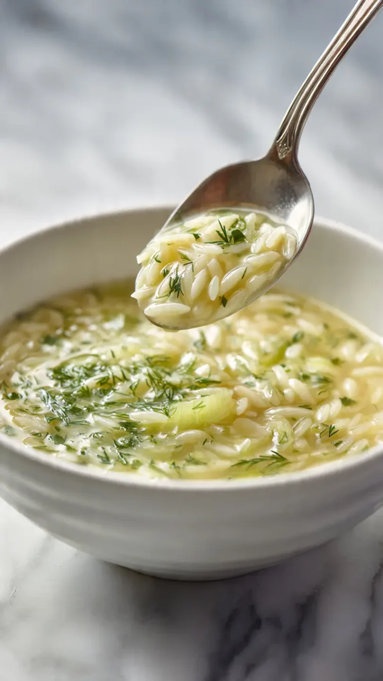 Orzo, Leek And Dill Soup