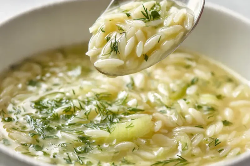 Orzo, Leek And Dill Soup