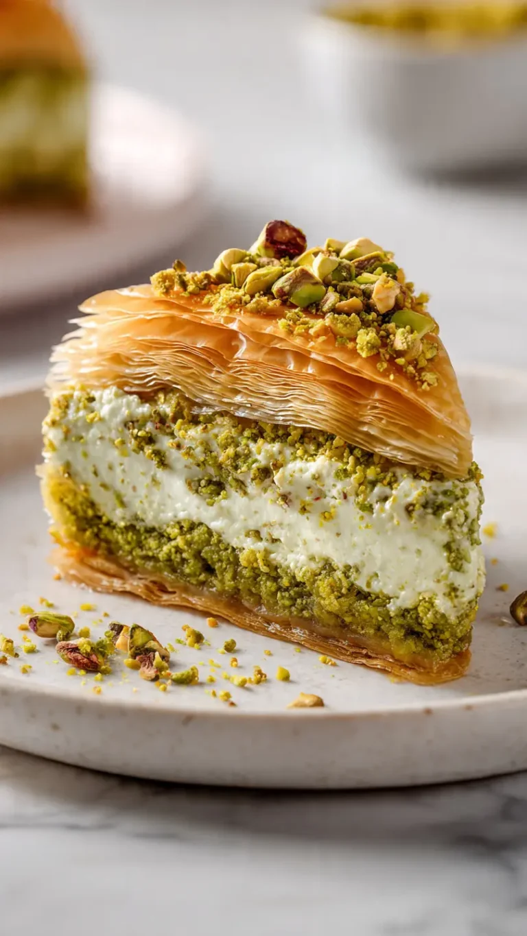 Baklava Pistachio Cheesecake