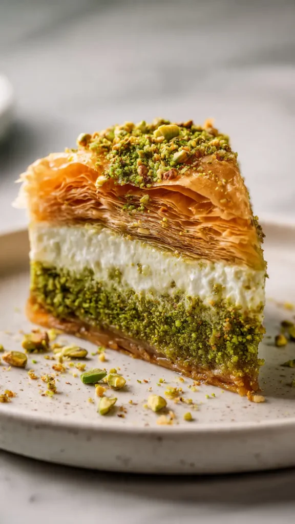Baklava Pistachio Cheesecake