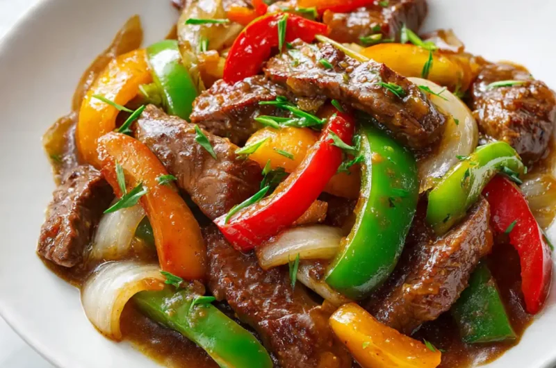 Pepper Steak with Bell Peppers and Onion