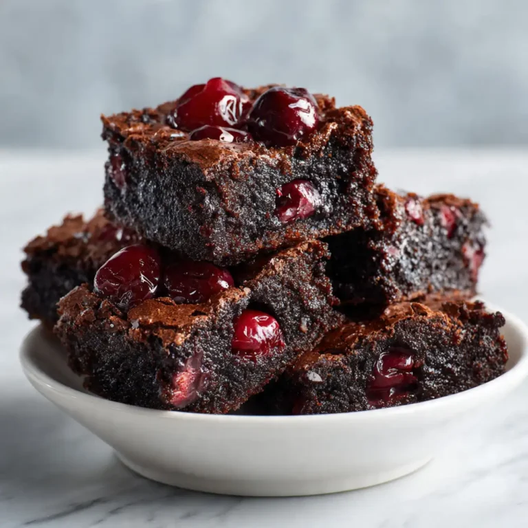 Roasted Chocolate Cherry Brownies
