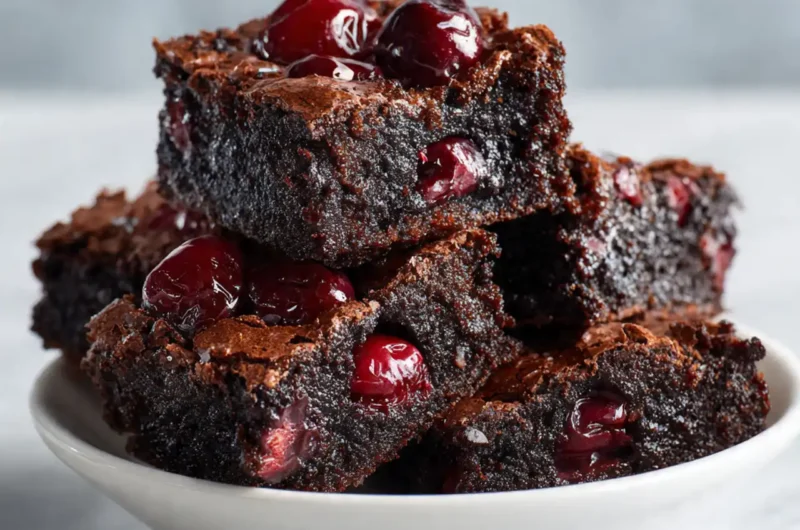 Roasted Chocolate Cherry Brownies