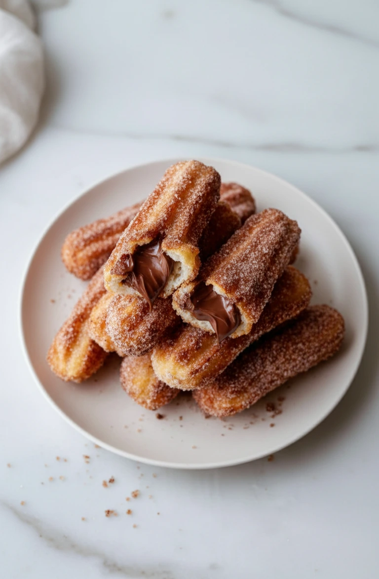 Churro Bites with Nutella