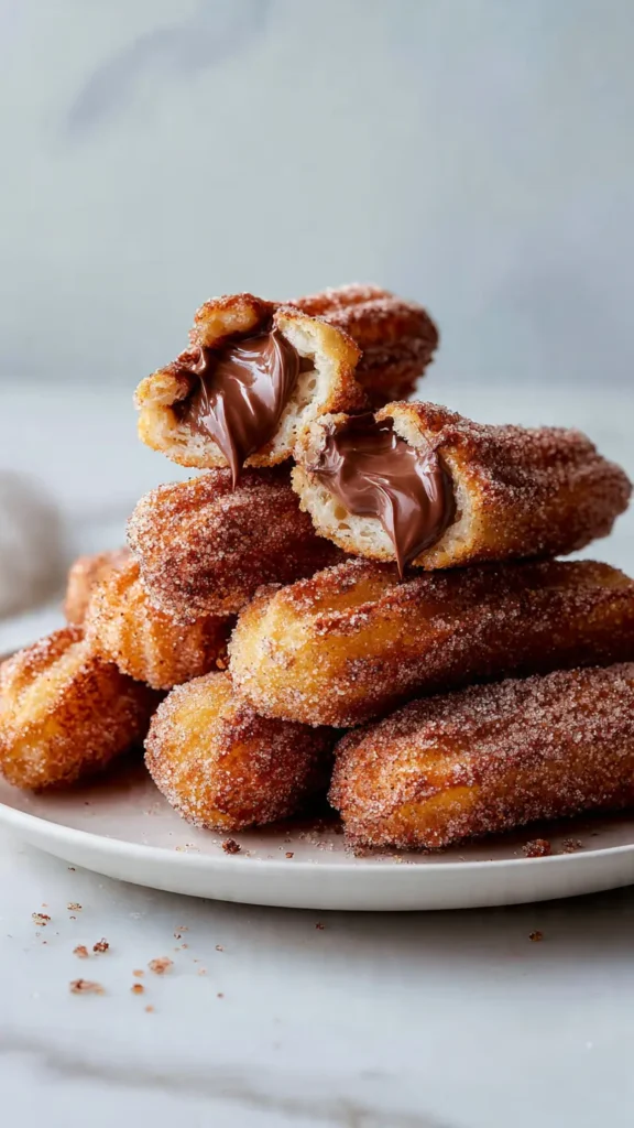 Churro Bites with Nutella