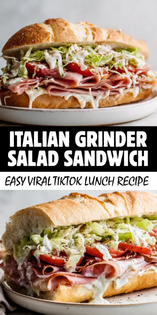 Italian Grinder Salad Sandwich